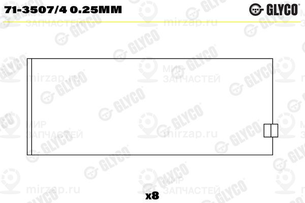 Шатунный подшипник GLYCO 7135074025MM