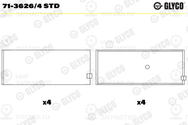 Шатунный подшипник GLYCO 7136264STD