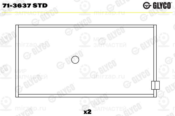 Шатунный подшипник GLYCO 713637STD