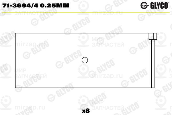 Шатунный подшипник GLYCO 7136944025MM