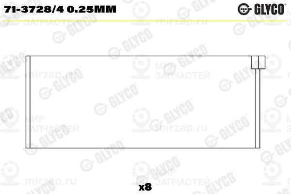 Шатунный подшипник GLYCO 7137284025MM