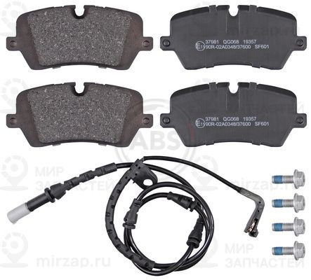 Комплект тормозных колодок, дисковый тормоз ABS 37981