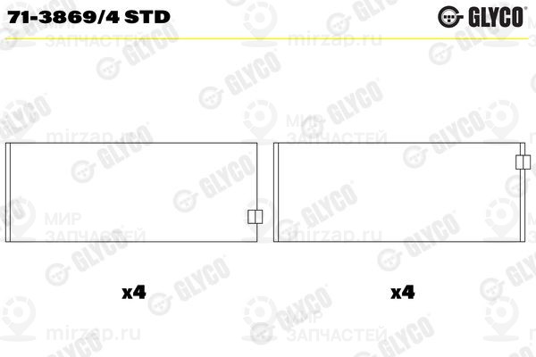 Шатунный подшипник GLYCO 7138694STD