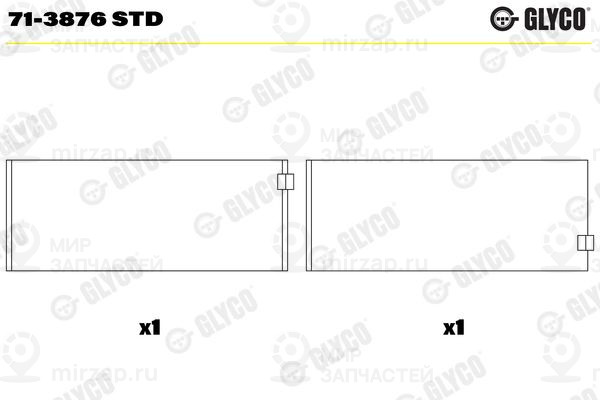 Шатунный подшипник GLYCO 713876STD