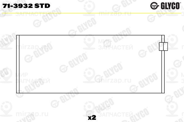 Шатунный подшипник GLYCO 713932STD