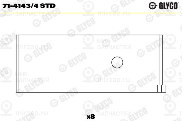 Шатунный подшипник GLYCO 7141434STD