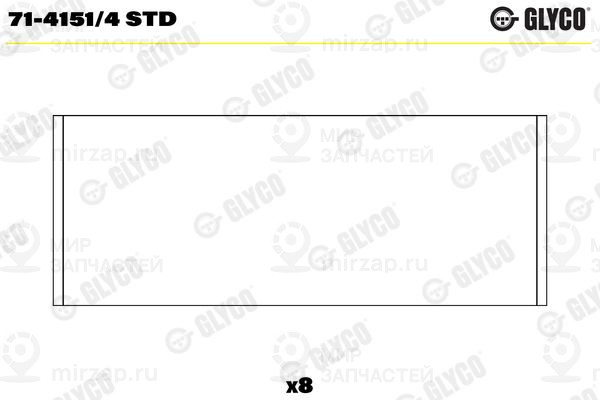 Шатунный подшипник GLYCO 7141514STD