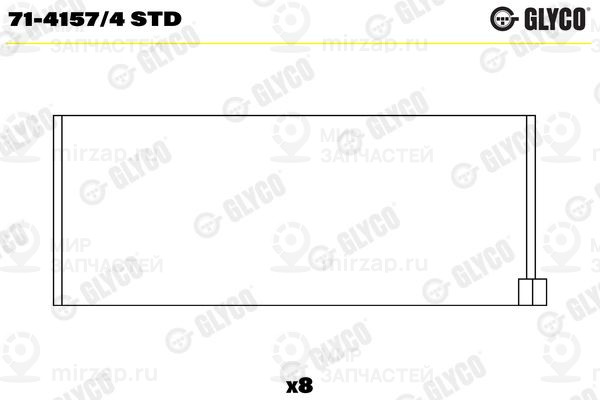 Шатунный подшипник GLYCO 7141574STD