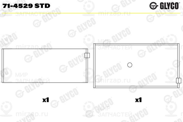 Шатунный подшипник GLYCO 714529STD