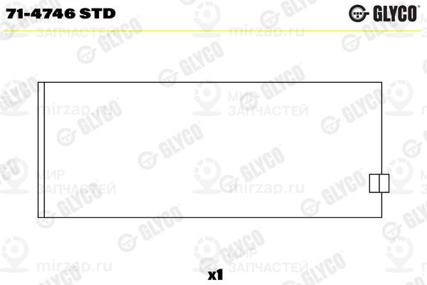 Шатунный подшипник GLYCO 714746STD