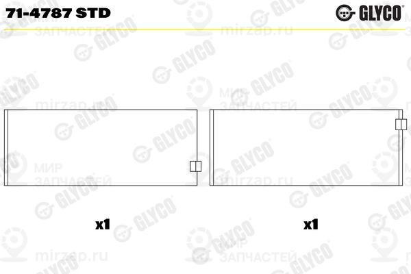 Шатунный подшипник GLYCO 714787STD