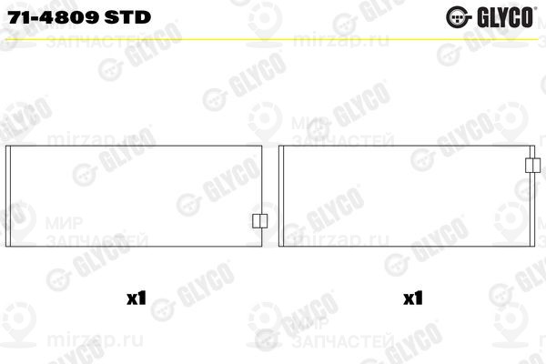 Шатунный подшипник GLYCO 714809STD