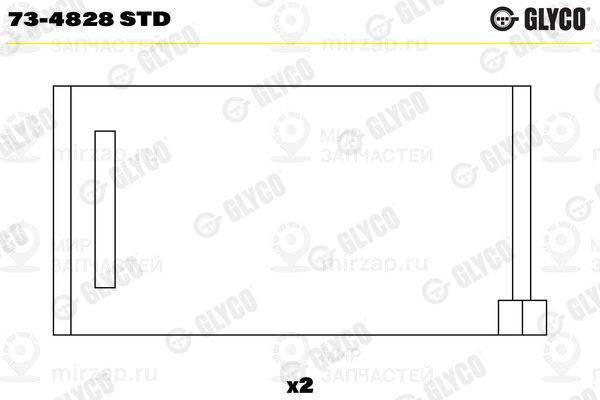 Подшипник распредвала GLYCO 734828STD