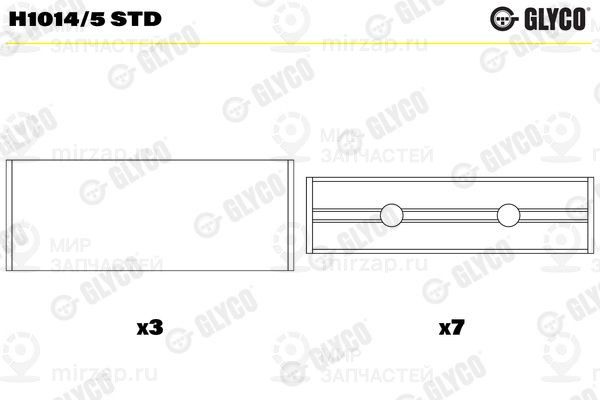 Подшипник коленвала GLYCO H10145STD