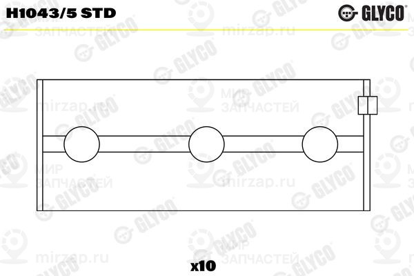 Запчасть GLYCO H10435STD
