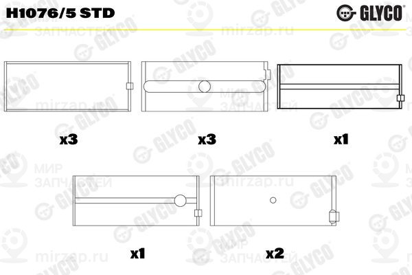 Подшипник коленвала GLYCO H10765STD