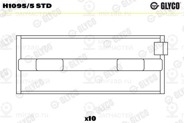 Подшипник коленвала GLYCO H10955STD