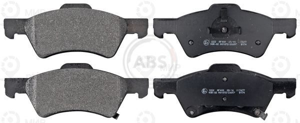 Комплект тормозных колодок, дисковый тормоз ABS 38857
