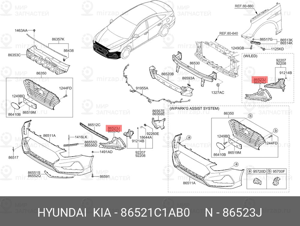 Запчасть HYUNDAI 86521C1AB0