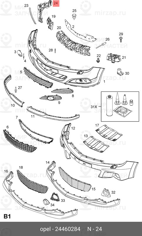 Запчасть GM 24460284