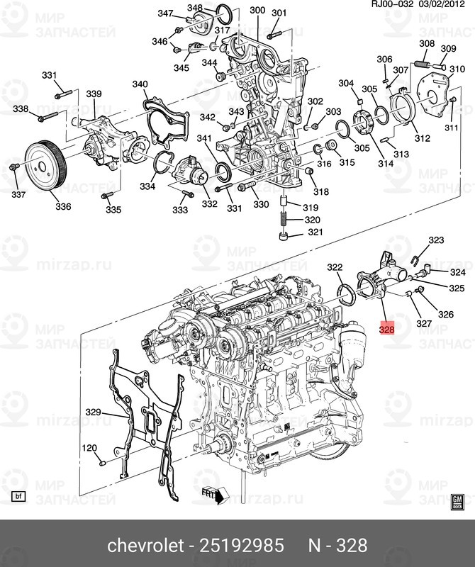 Запчасть GM 25192985