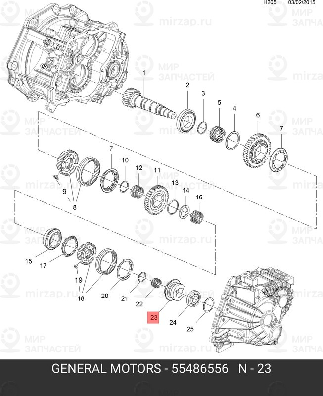 Запчасть GM 55486556