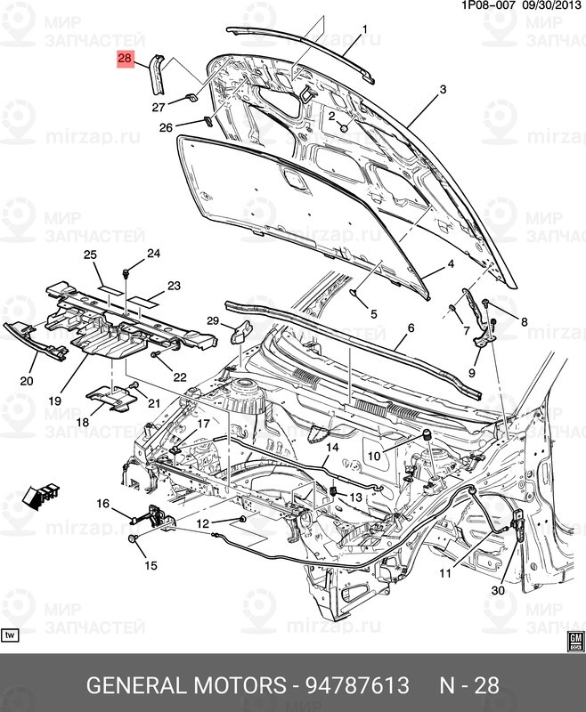 Запчасть GM 94787613