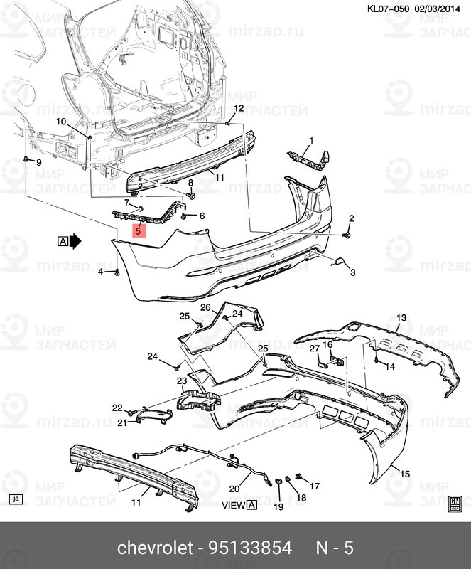 Запчасть GM 95133854