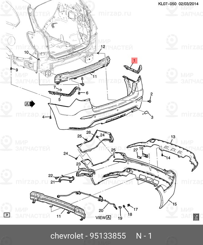 Запчасть GM 95133855
