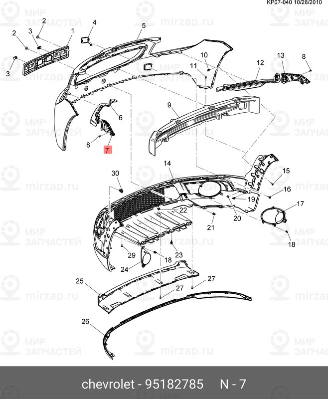 Запчасть GM 95182785