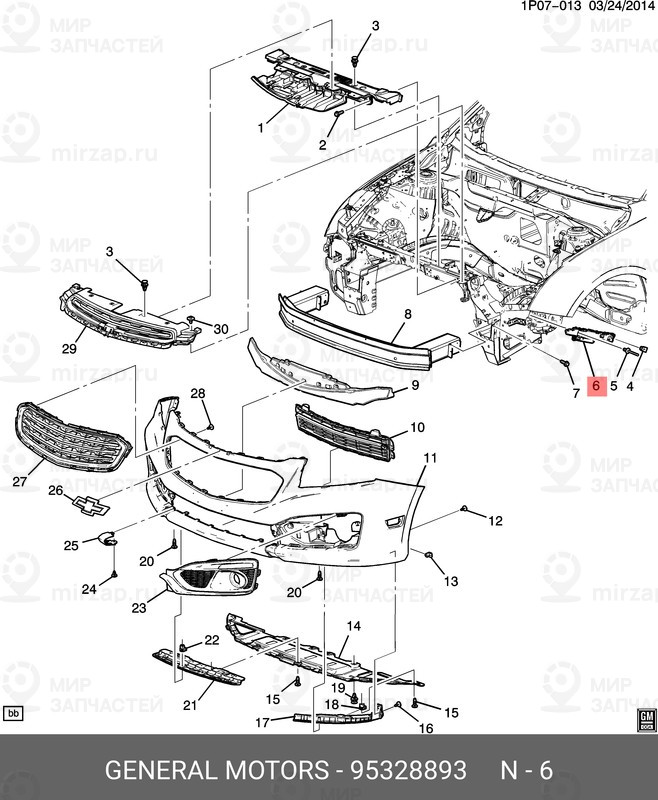 Запчасть GM 95328893