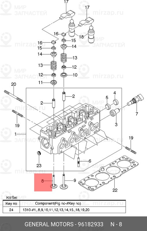 Запчасть GM 96182933