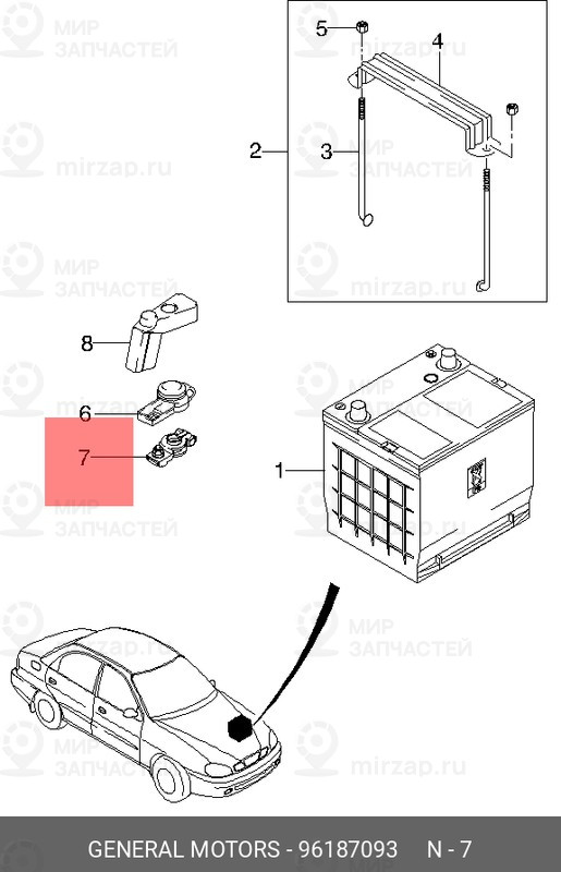 Запчасть GM 96187093