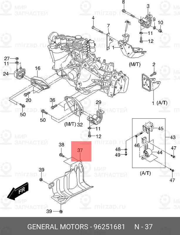 Запчасть GM 96251681
