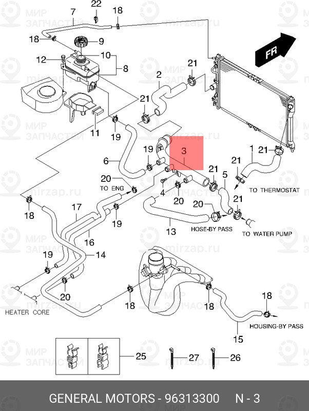 Запчасть GM 96313300