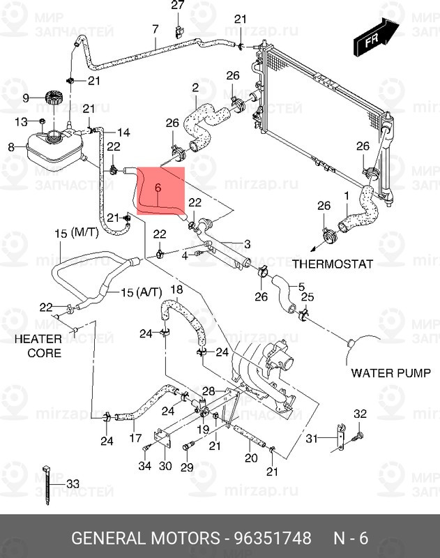 Запчасть GM 96351748