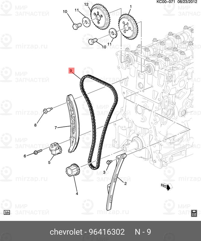 Запчасть GM 96416302