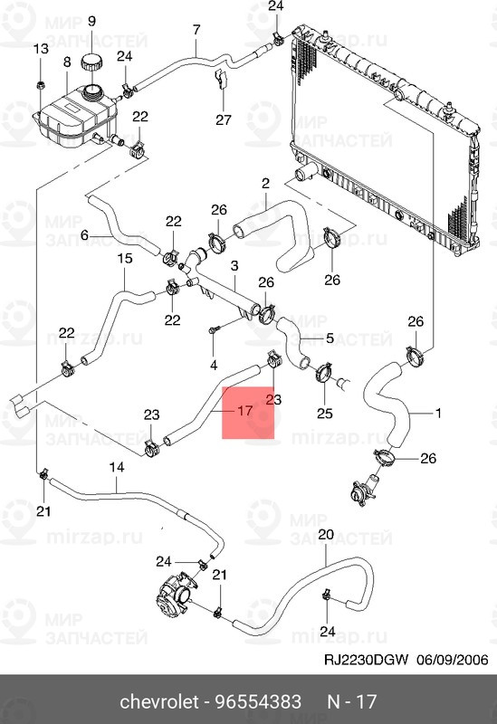 Запчасть GM 96554383