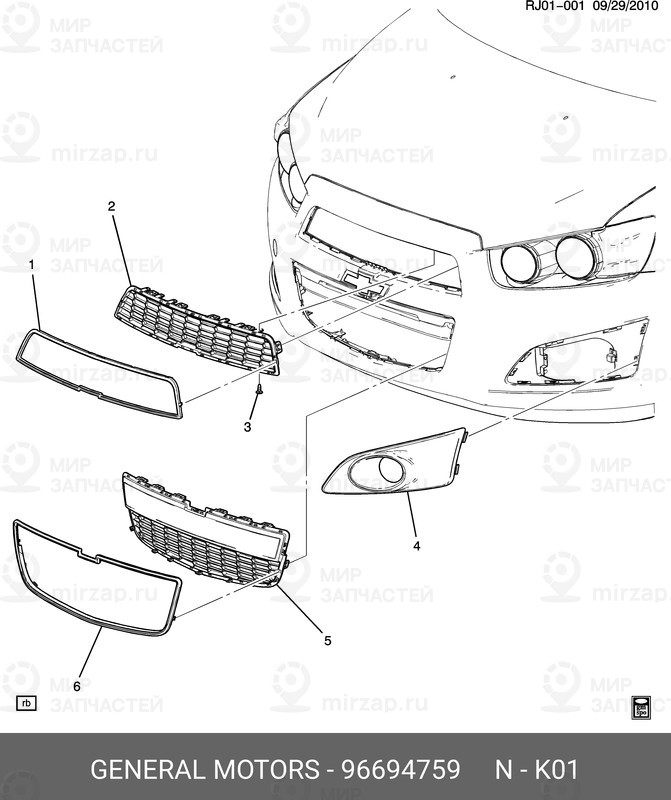Запчасть GM 96694759