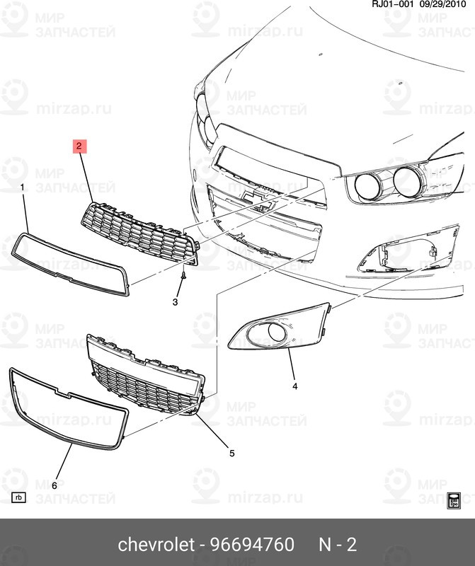 Запчасть GM 96694760