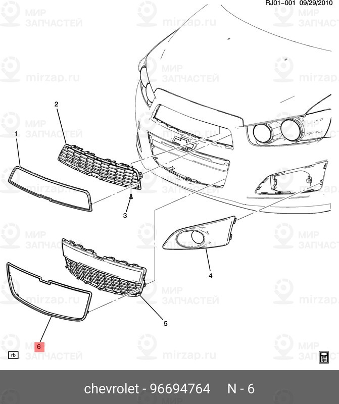 Запчасть GM 96694764