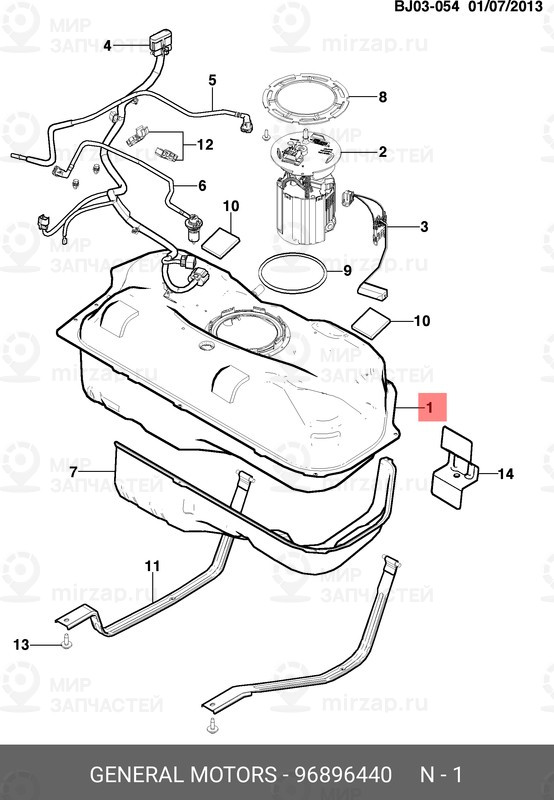 Запчасть GM 96896440