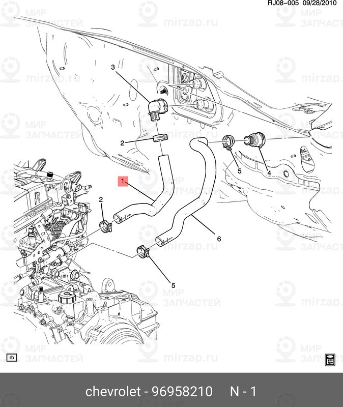 Запчасть GM 96958210