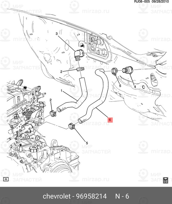 Запчасть GM 96958214