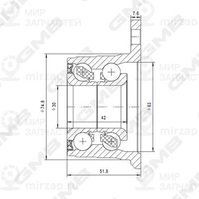 Ступица колеса GMB GH21390T