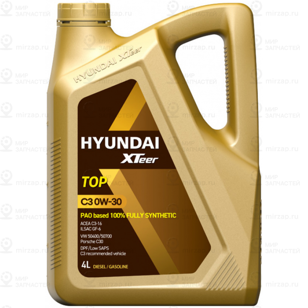 Масло моторное Hyundai Xteer TOP C3 0W-30 синтетическое 4 л 1041102 HYUNDAI XTEER 1041102