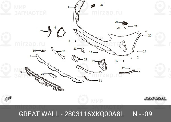 Запчасть GREAT WALL 2803116XKQ00A8L