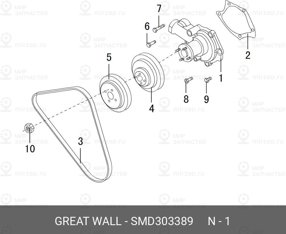 Запчасть GREAT WALL SMD303389