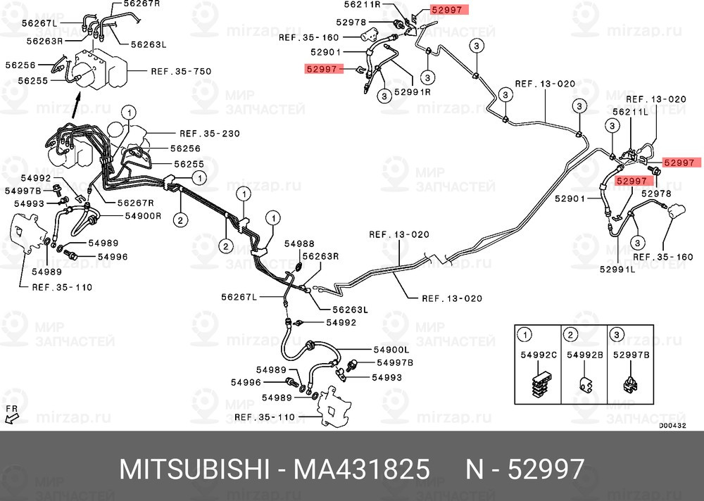 Запчасть MITSUBISHI MA431825