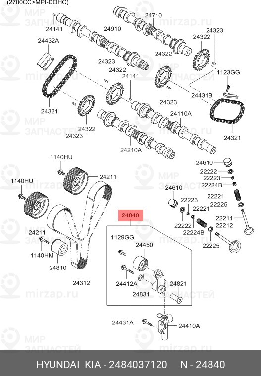 Запчасть MOBIS 2484037120